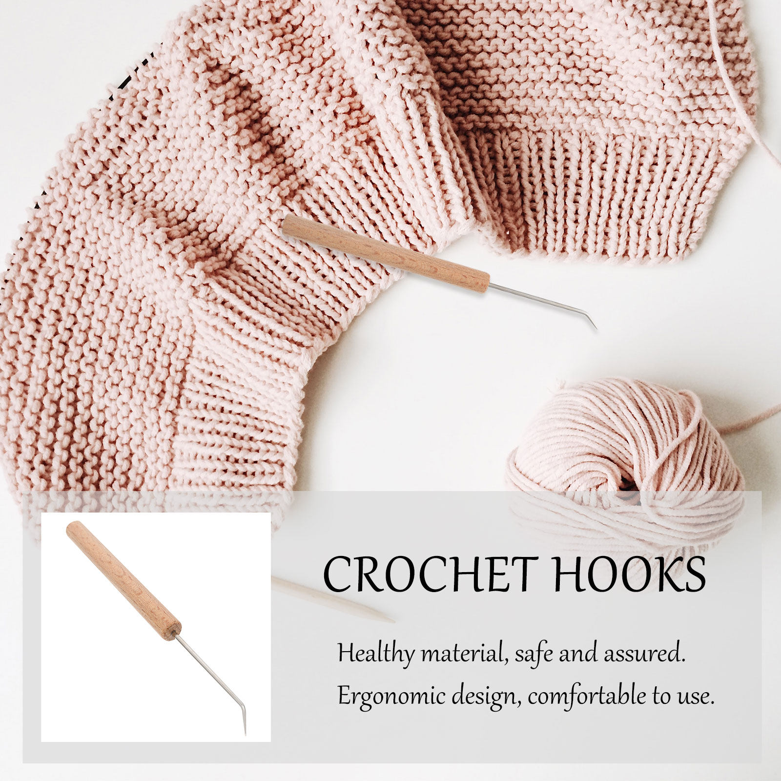 Wooden Crochet Hooks Ergonomic Handle - 1Pcs Crochet Hook Wooden Handle Ergonomic
