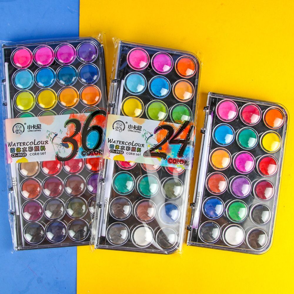 12/18/24/36Colors Solid Waterc - Watercolor Paint Set Solid Pigment recension och pris