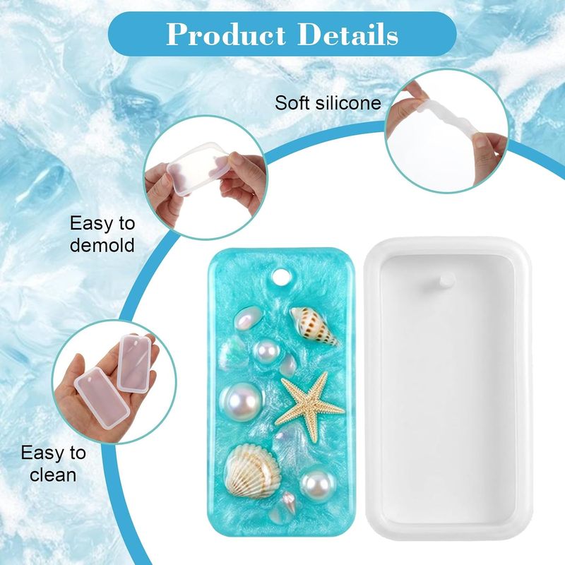 10Resin keychain jewelry casti - Silicone Epoxy Resin Molds Set recension och pris