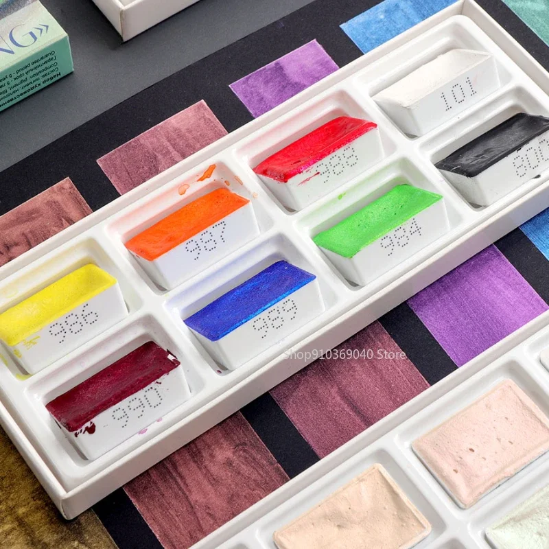 2024 New White Night Master So - Watercolor Paint Set Solid Pigment recension och pris
