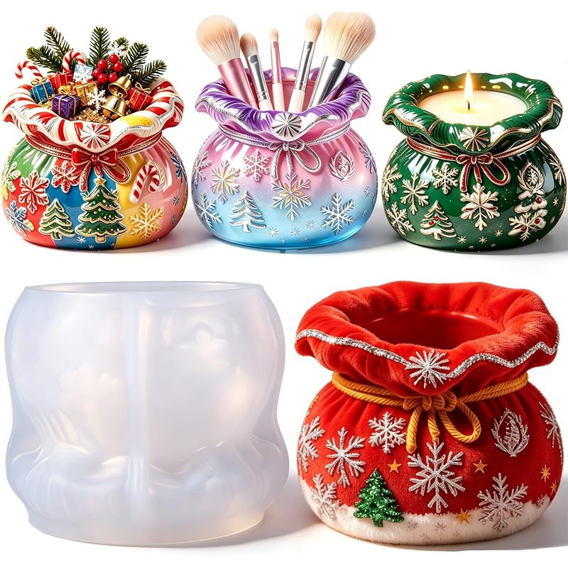 1Christmas-themed epoxy resin  - Silicone Epoxy Resin Molds Set recension och pris