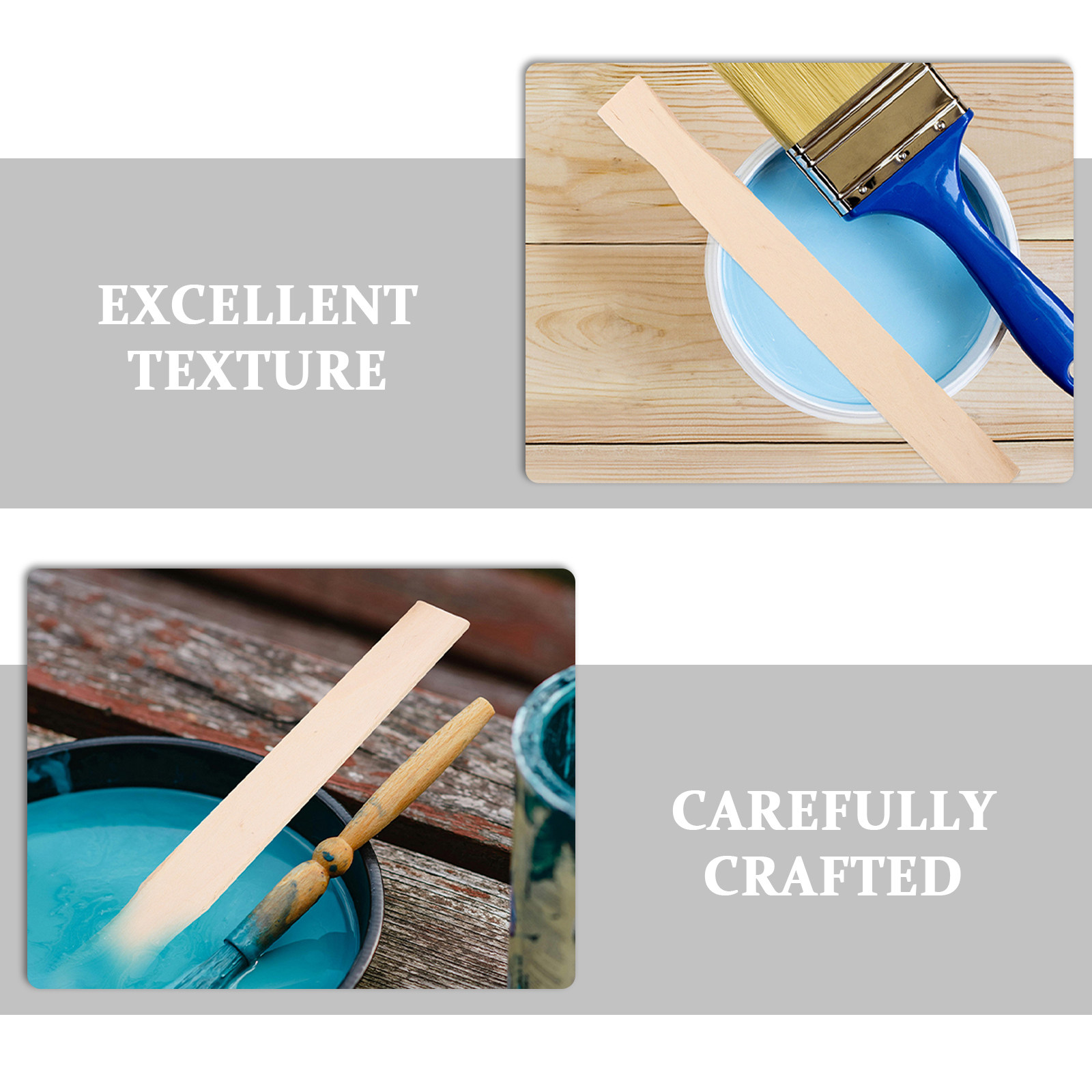 50Pcs Wooden Paint Stir Sticks - Craft Tools recension och pris