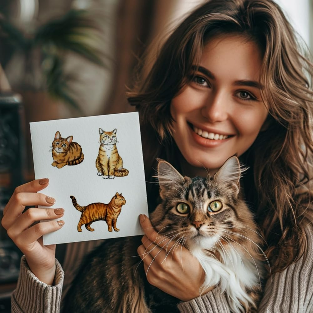 Cat Clear Stamps Realistic Cat - Clear Silicone Stamps For Card Making recension och pris