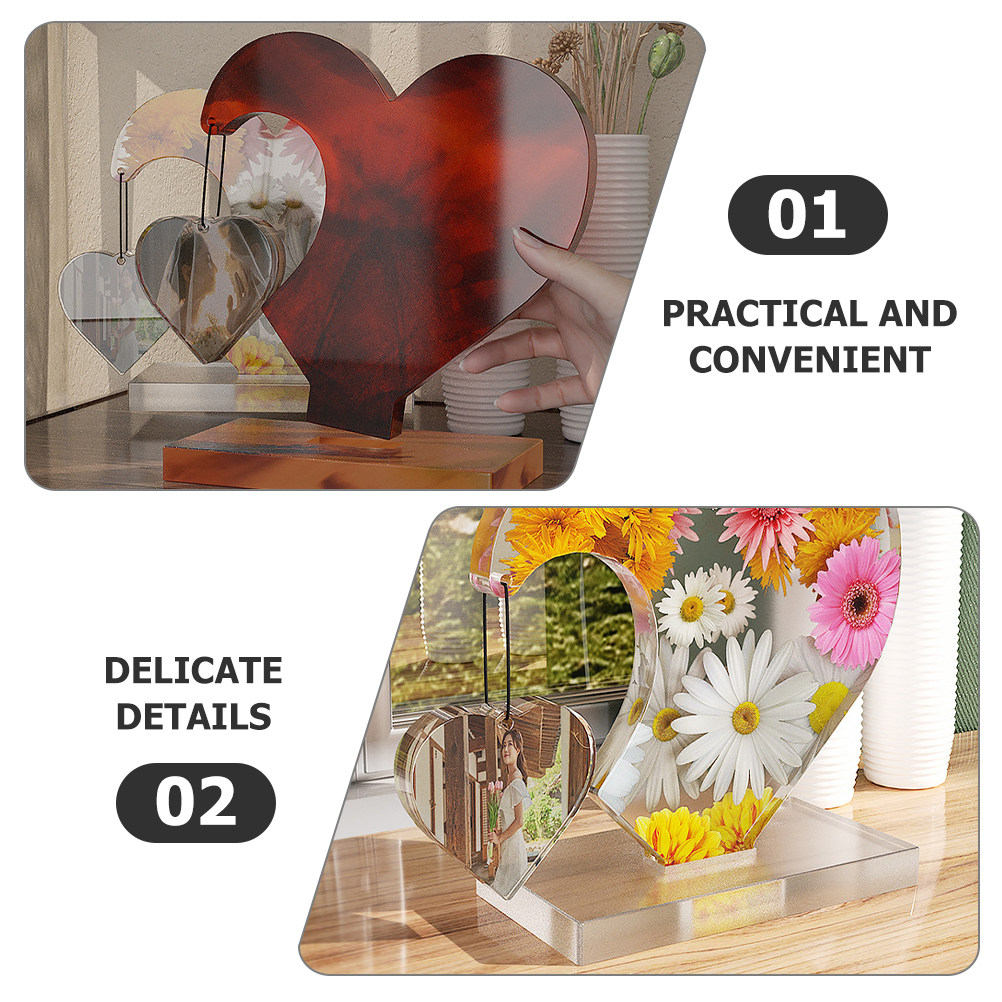 1Set Creative Heart Silicone M - Silicone Epoxy Resin Molds Set recension och pris